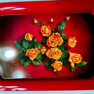 Vintage MCM Metal Lap/Serving Tray